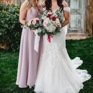 Desert rose bridesmaid dress